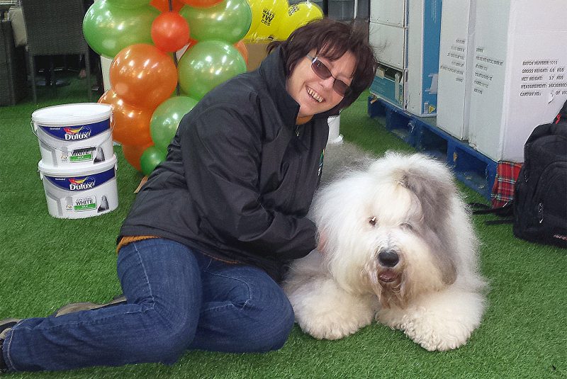 Nikki and the Dulux dog (who wasn't for sale!)