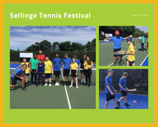 St Lucia class taking part in the Sellinge Tennis Festival