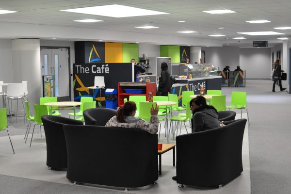 The cafe before the branding work was completed